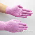 Guantes no médicos rosas de una sola capa Guantes de nitrilo rosa